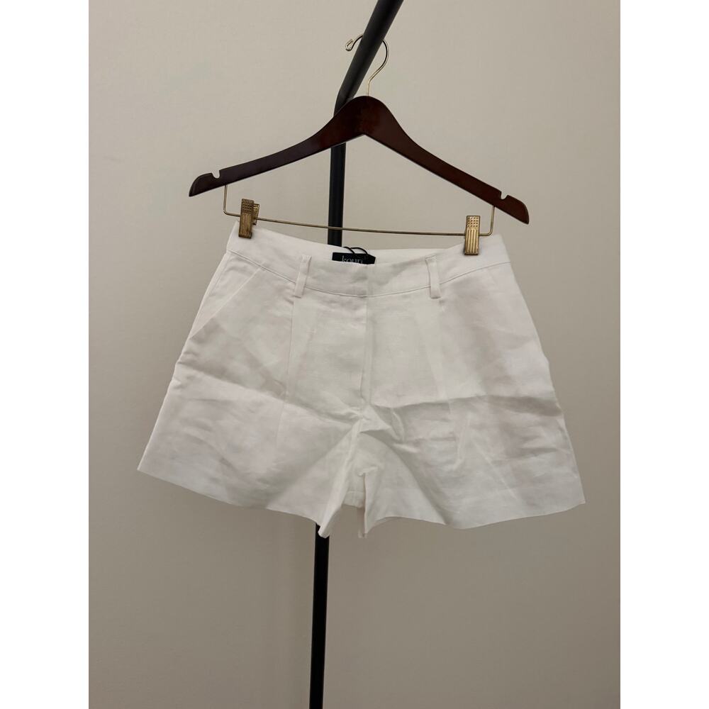 New few moda Kourt Thelma linen shorts white sz 2 - Picture 3 of 7